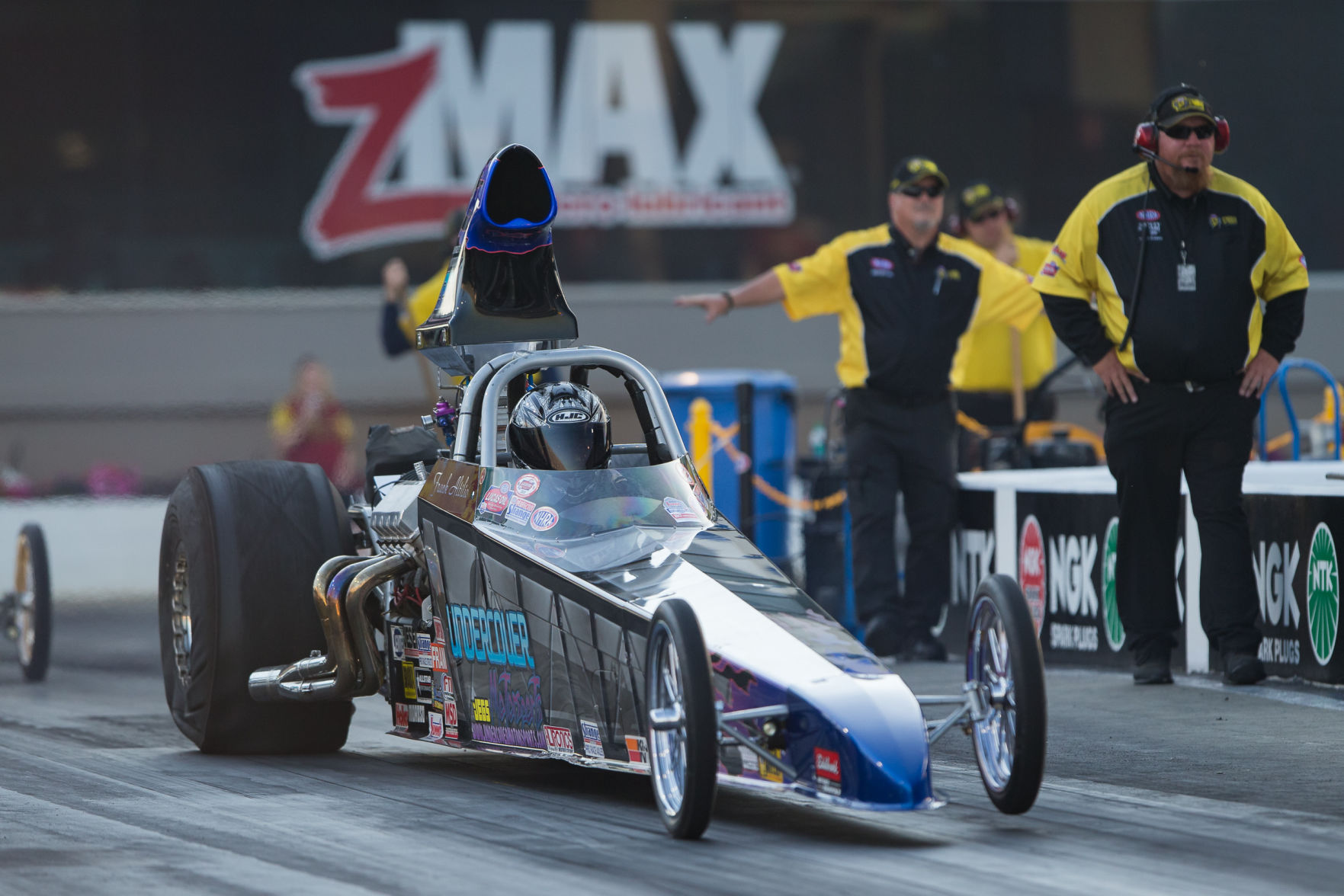 Saturday action at the NGK Spark Plugs NHRA 4-Wide Nationals.